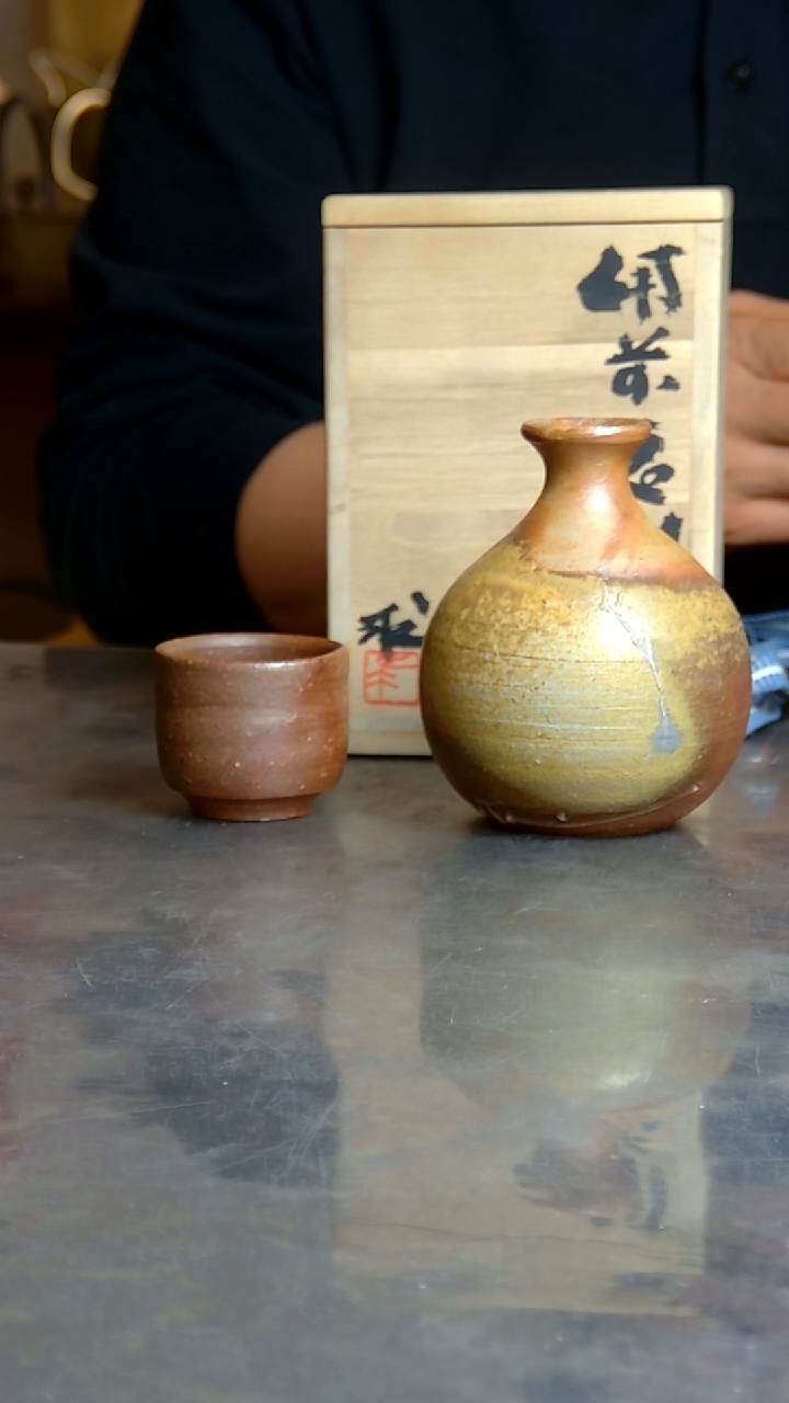 3****0日本原产备前烧酒壶