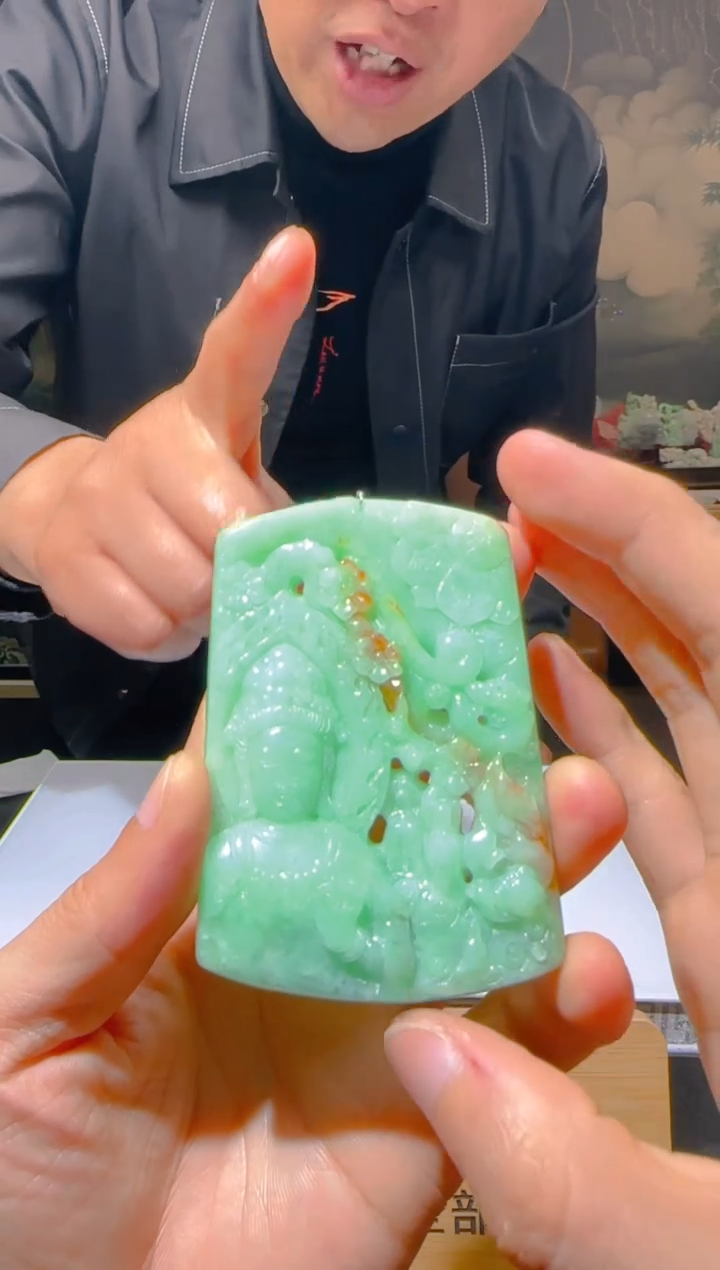 【闪购商品】定制翡翠未镶嵌L-@@QJSXJ215059