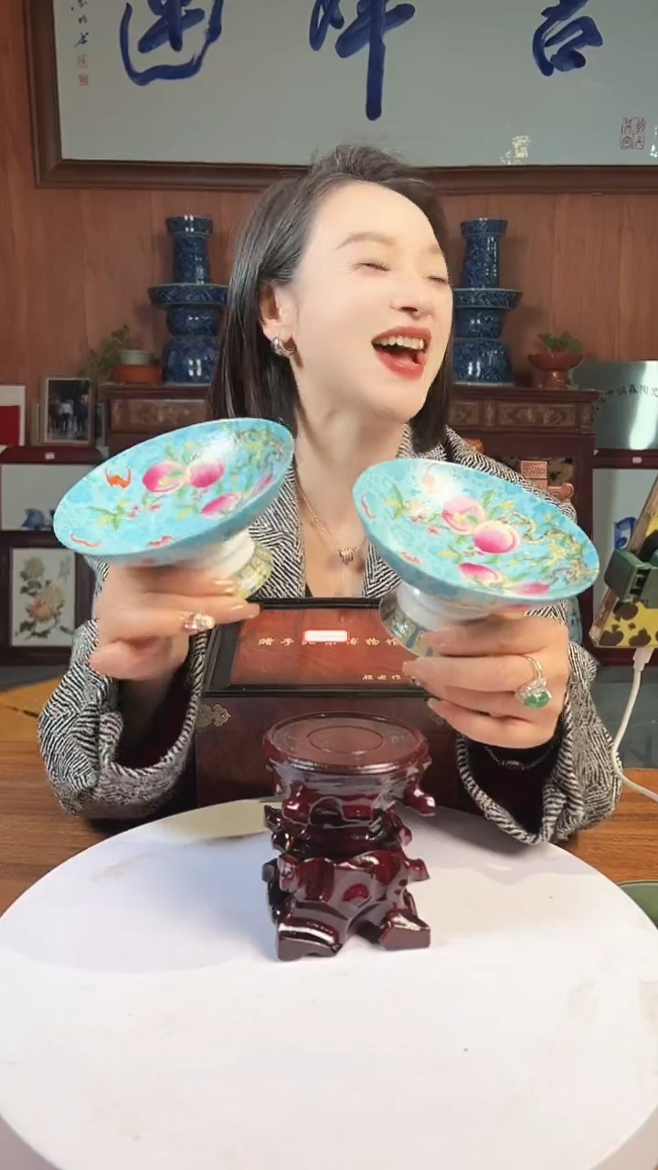 摆件陶景德镇陶瓷青花摆件13