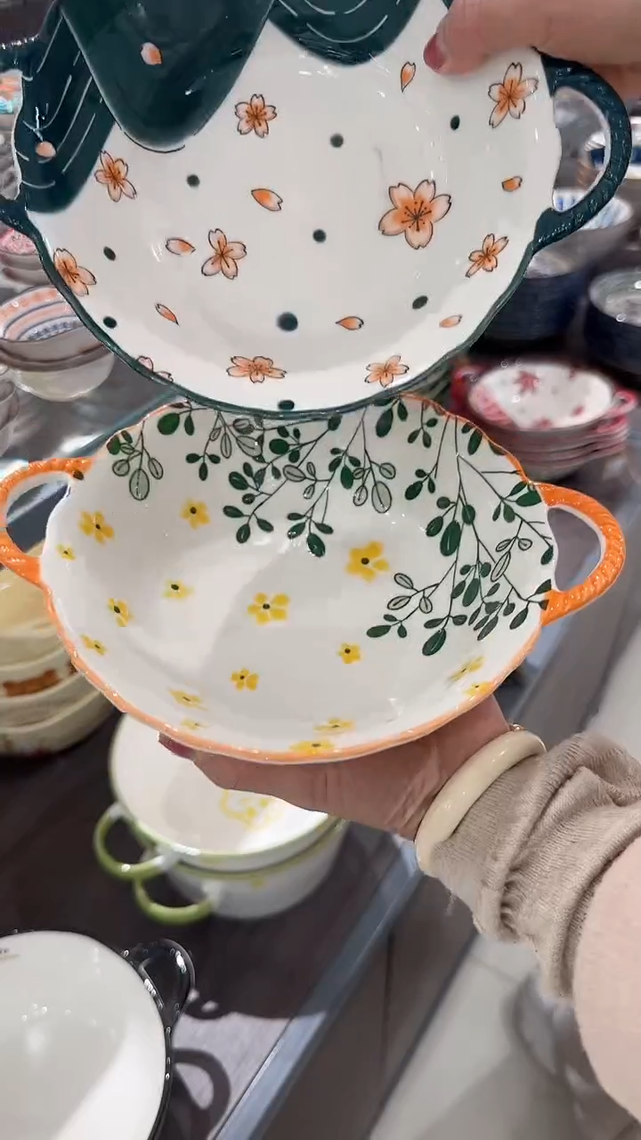 【闪购商品】瓷片两只双耳碗真的太好看了