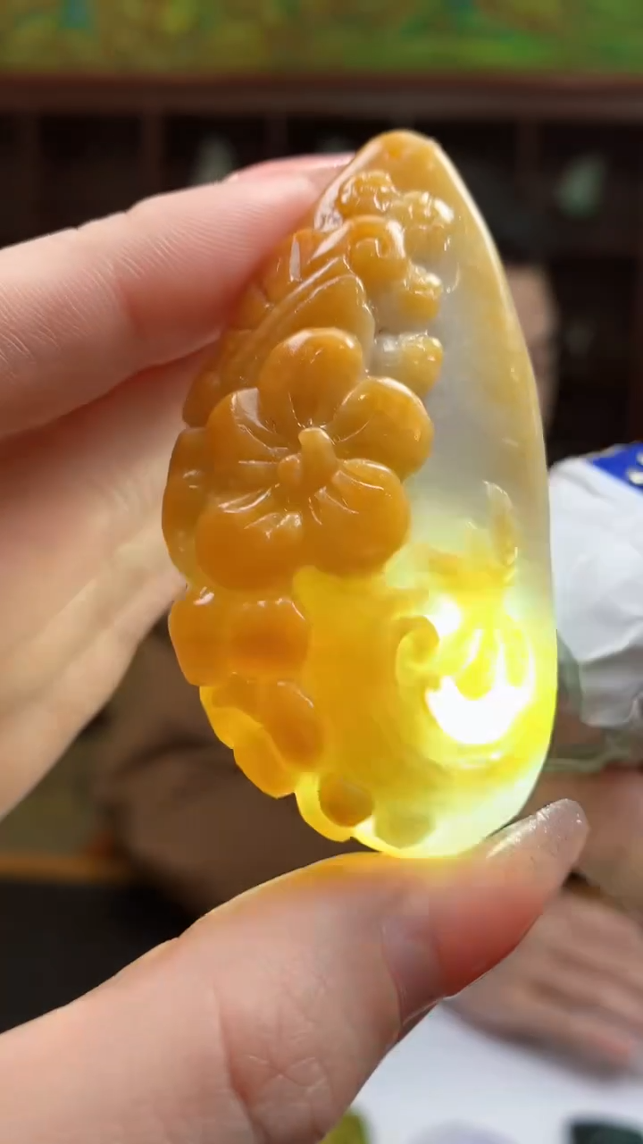 【闪购商品】定制翡翠未镶嵌1049ry-毛货挂件7