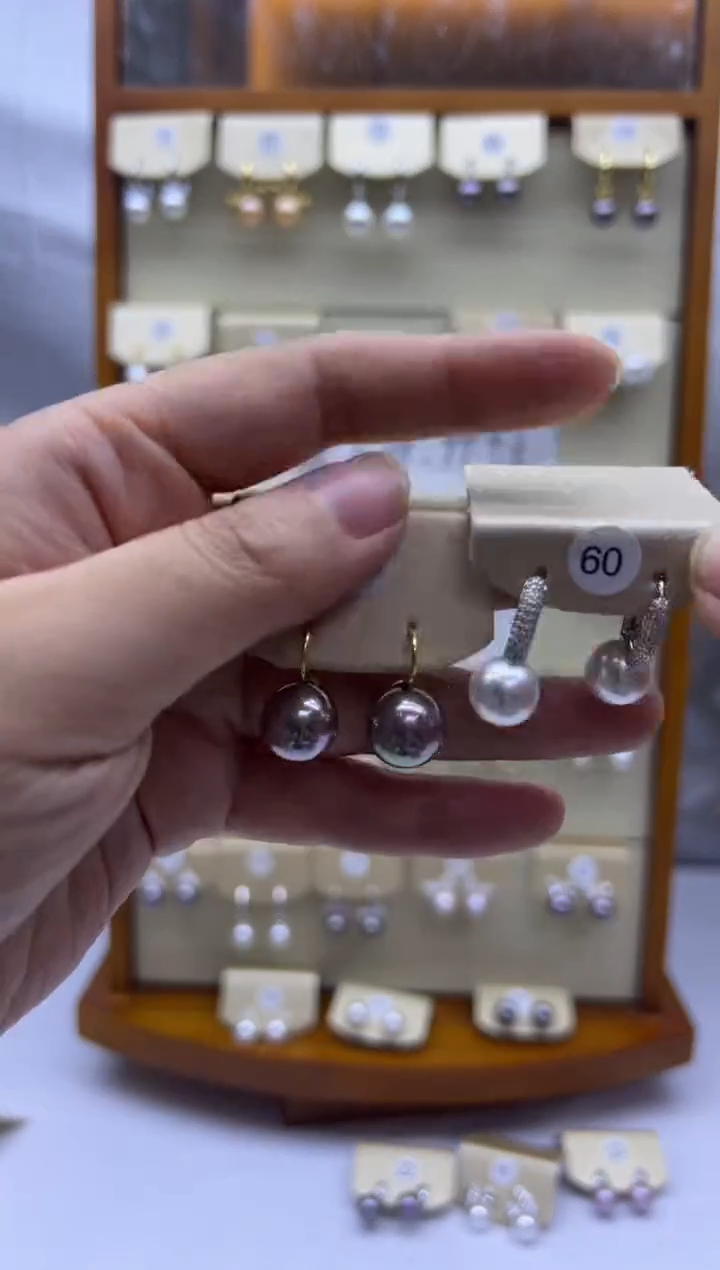 未镶嵌耳饰淡水珍珠53+60