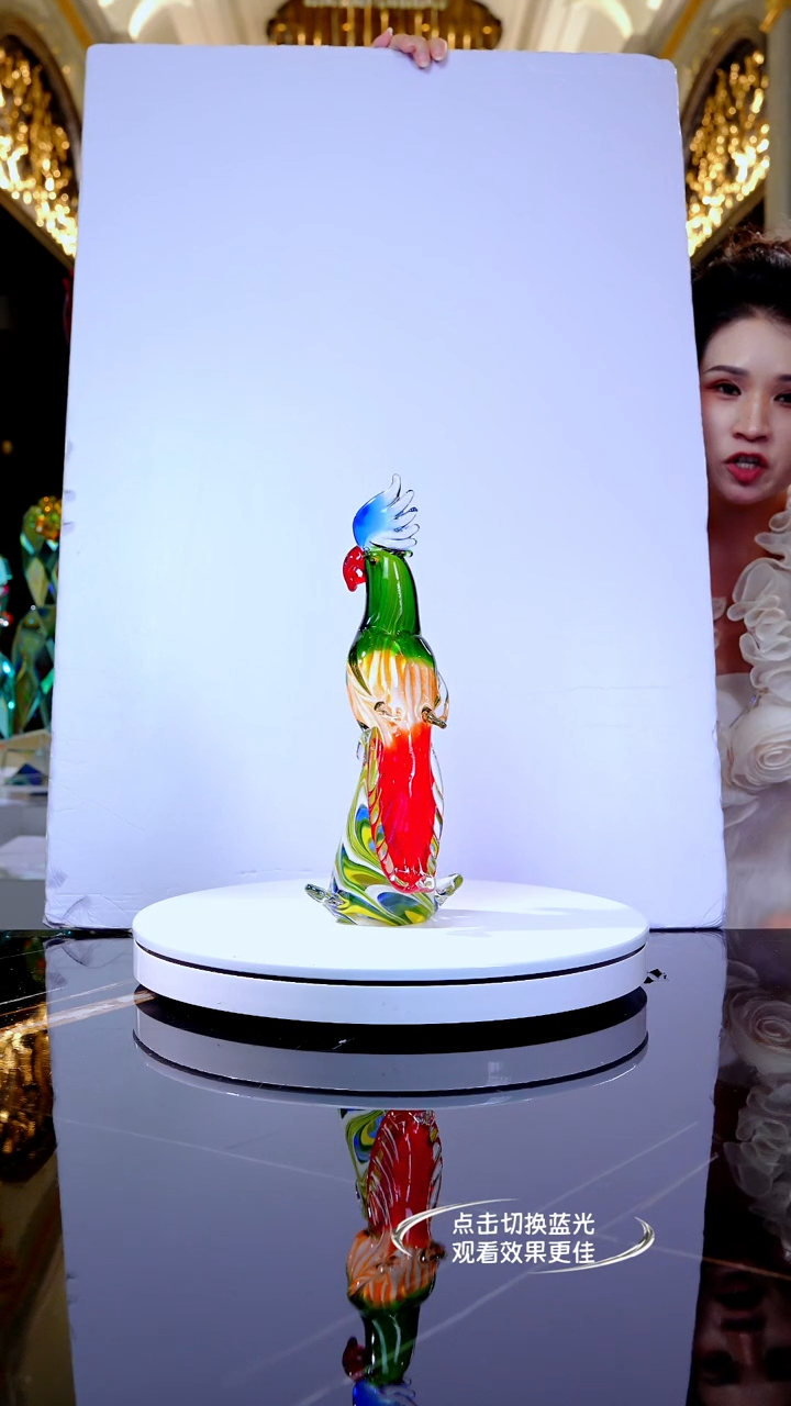 琉璃摆件WG0402鹦鹉鸟摆件