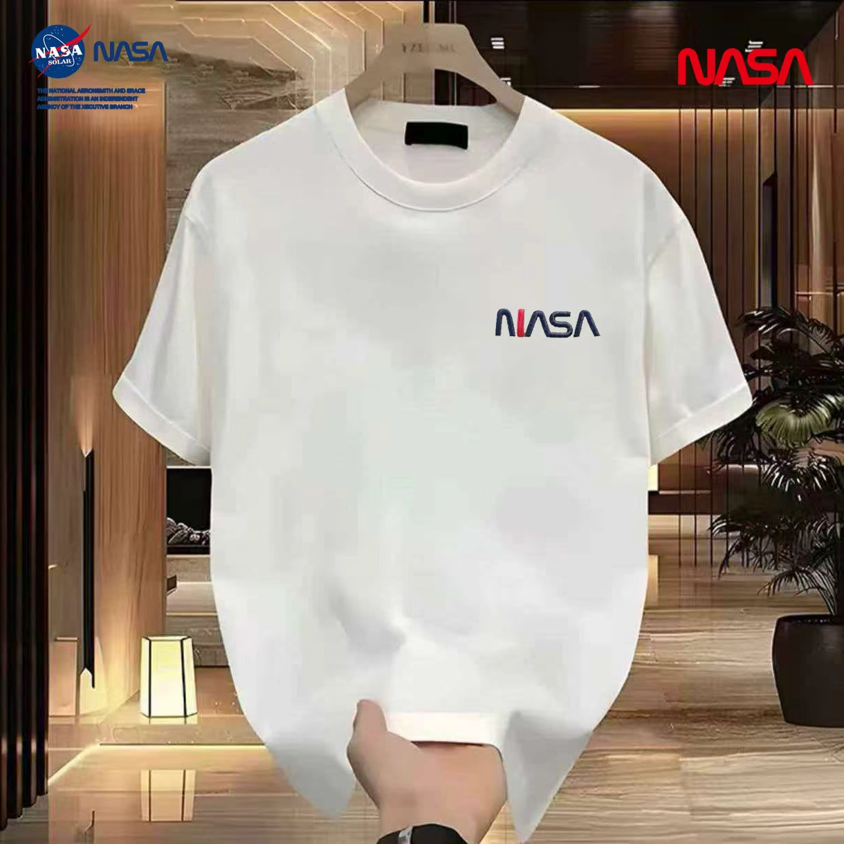 【万针刺绣】NASA联名索罗娜时尚圆领短袖男女同款情侣潮流百搭半