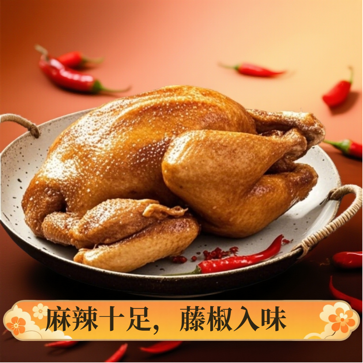 四只美味麻辣椒麻鸡正宗手撕香麻辣下酒菜熟食卤煮即食计量