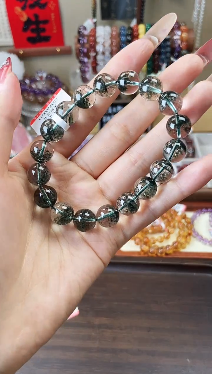 【闪购商品】水晶手链未镶嵌11mm绿幽灵