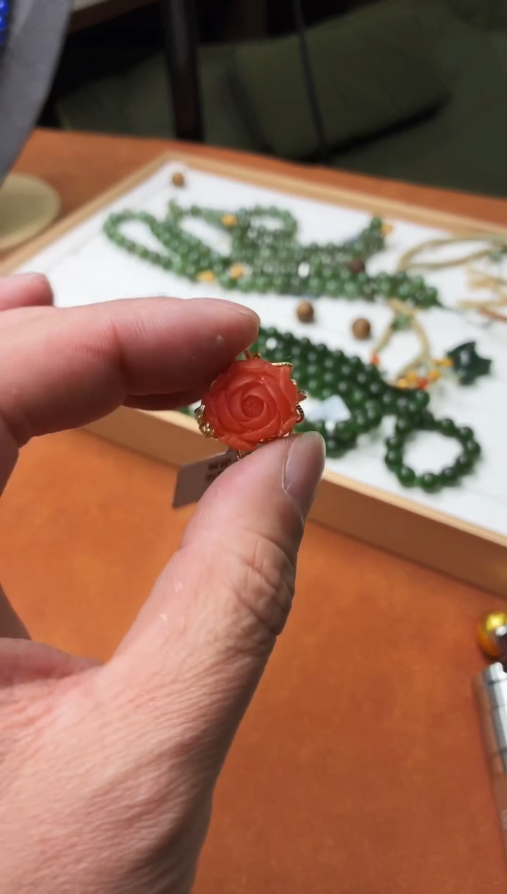 银S925镶嵌南红玛瑙戒指r28