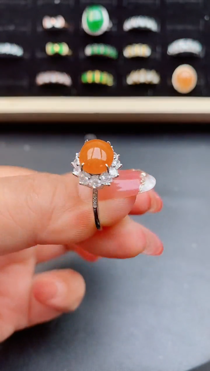 【闪购商品】翡翠戒指银S925镶嵌12121