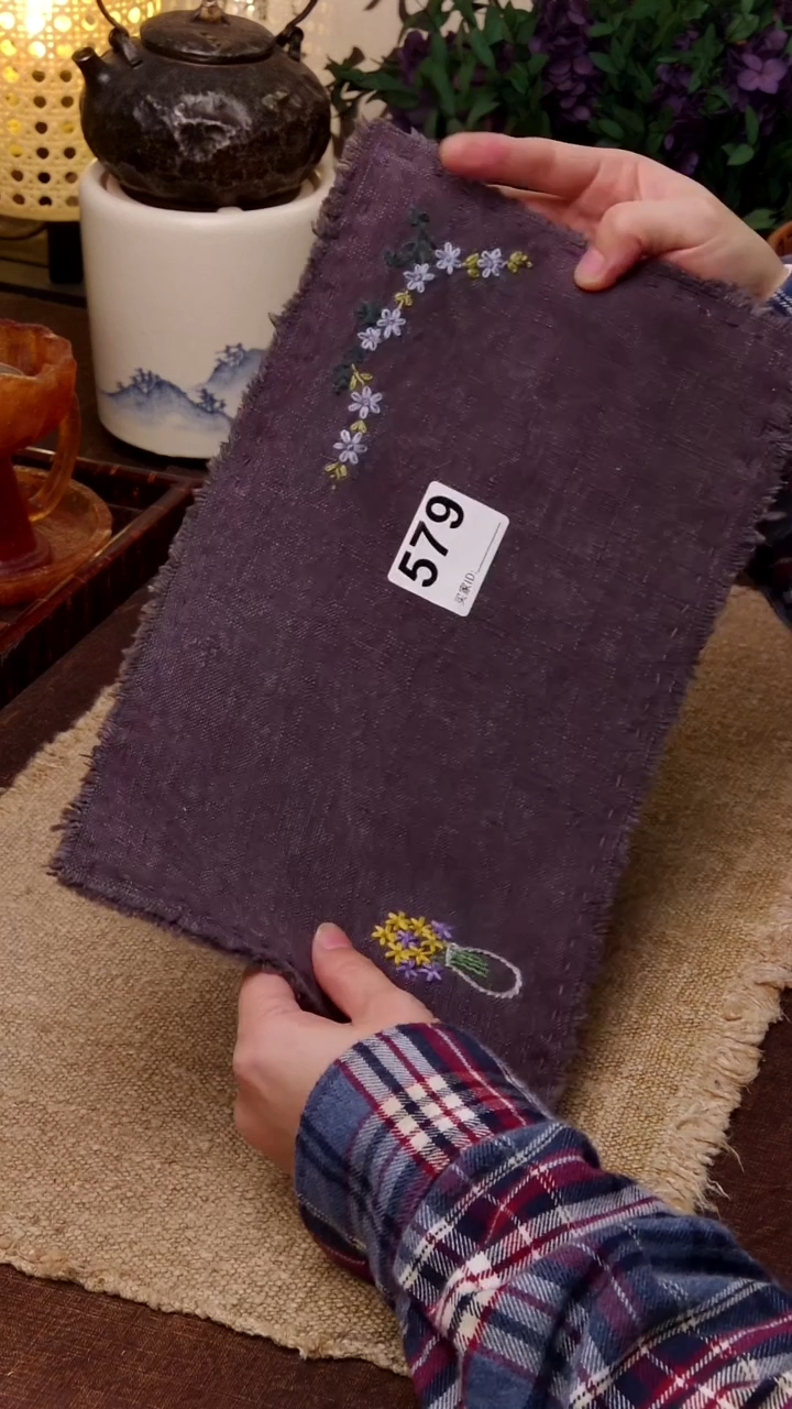 涅**生Cici手作老口袋布蚕丝茶席-579