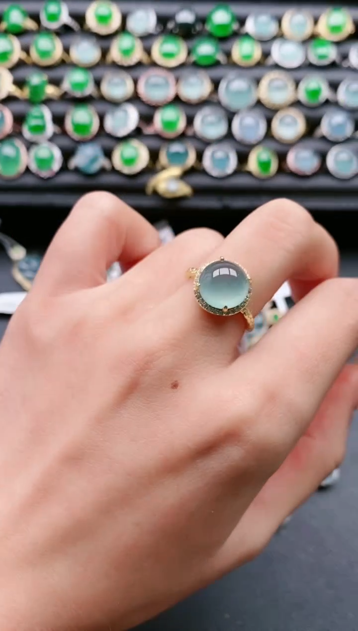 【闪购商品】翡翠戒指银S925镶嵌11111111
