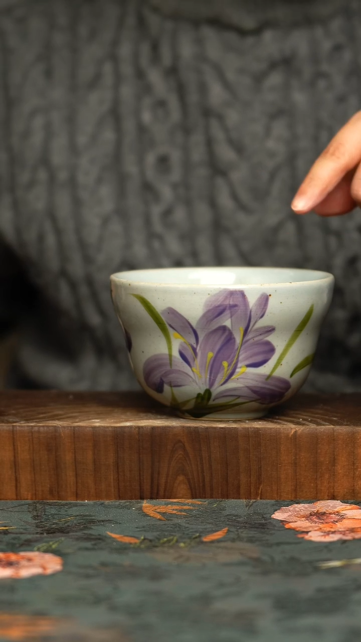 杯釉下彩手工手绘同款陶器
