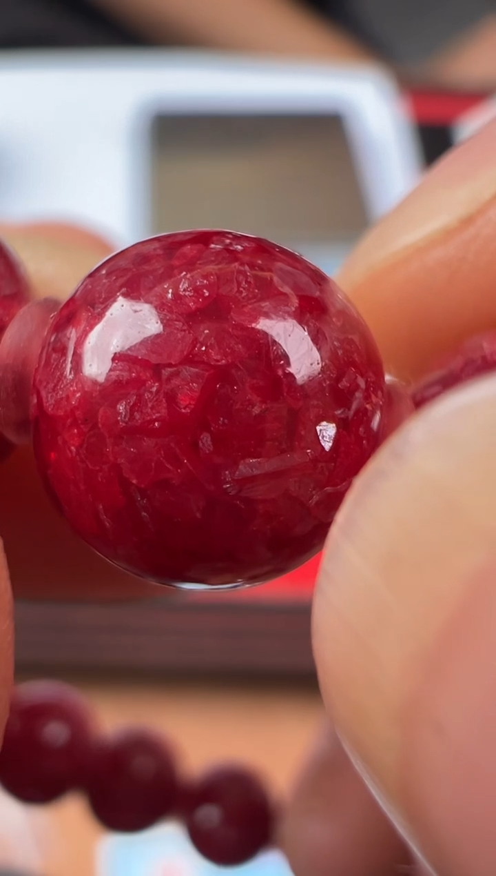 天然辰砂羊*阳晶体平安扣