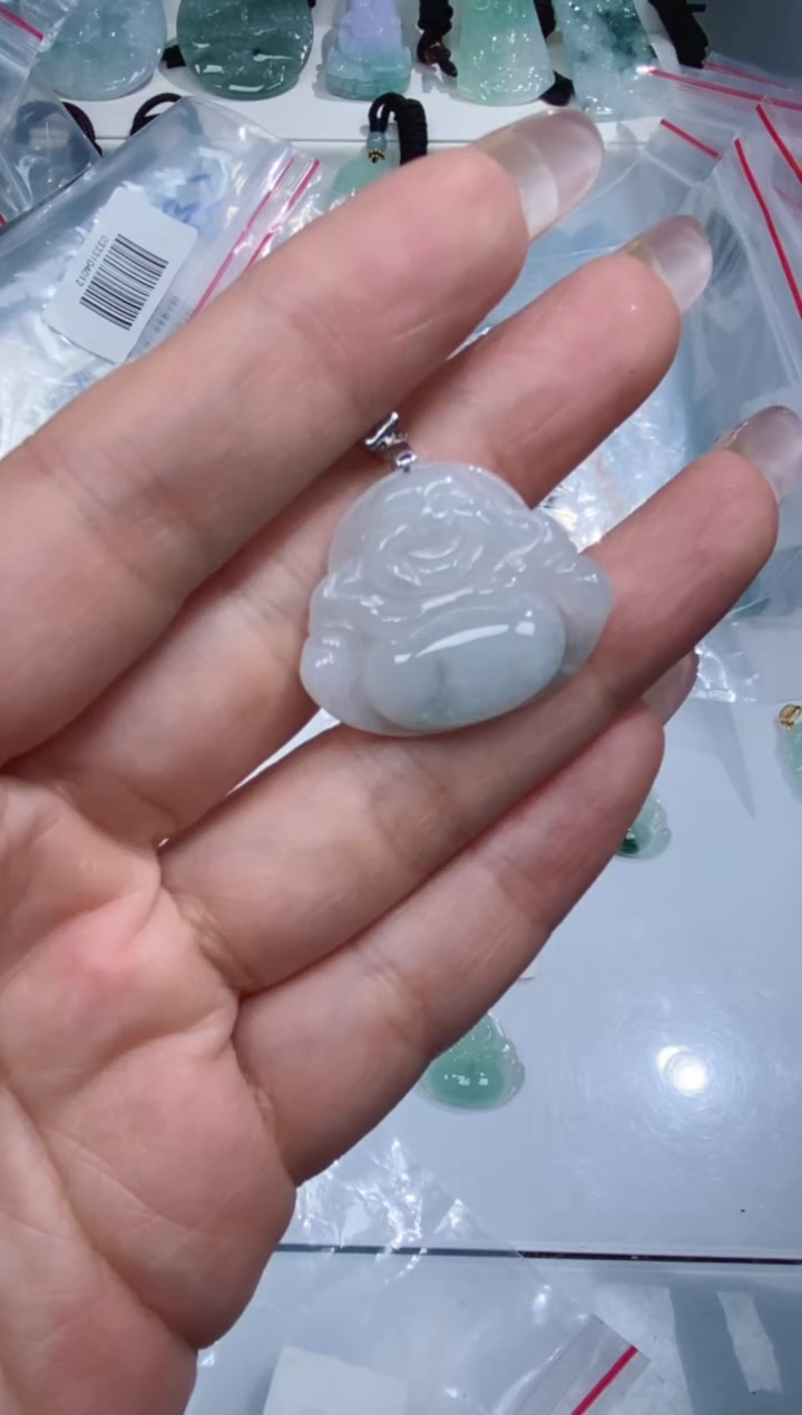 颈饰银S925镶嵌翡翠吊坠