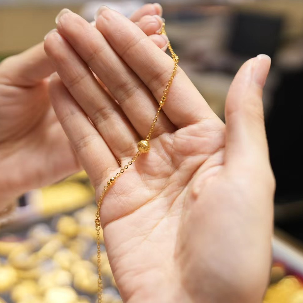 【巧玲专属】足金999猫眼金球手链 时尚百搭 1.96