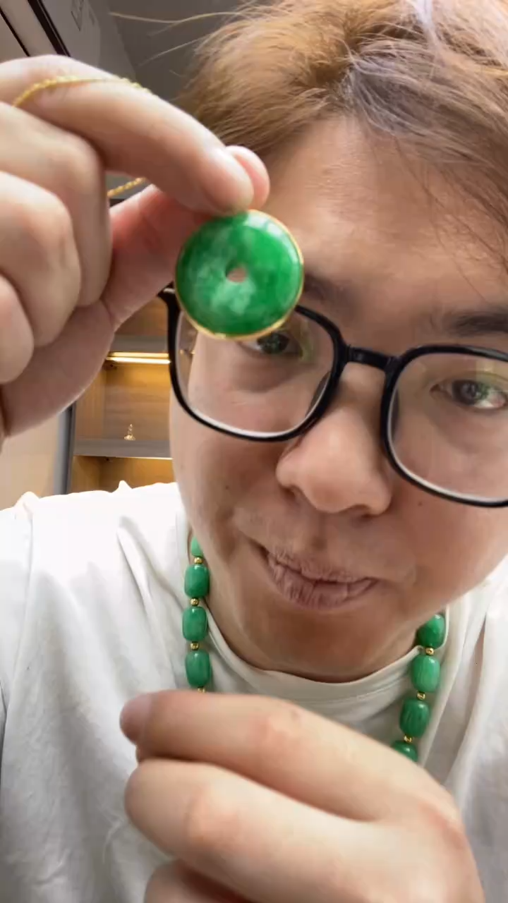 翡翠未镶嵌吊坠(赠链)【浠家定制】缅料高端30mm平安扣