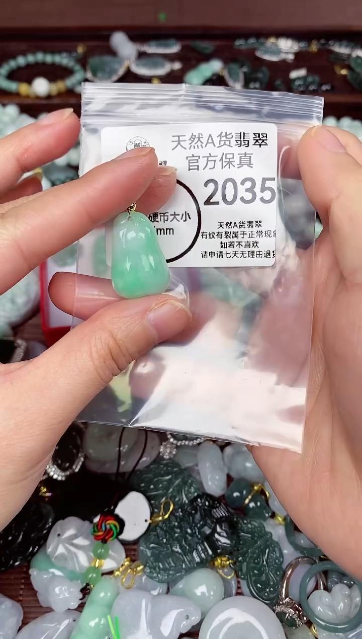 【闪购商品】翡翠颈饰未镶嵌天然A货翡翠2035