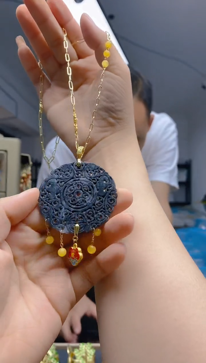 【闪购商品】翡翠耳饰合金0336翡翠锁骨链