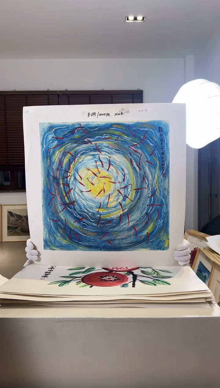 【闪购商品】版画耿玉琨限量作品亲签盖章版画S