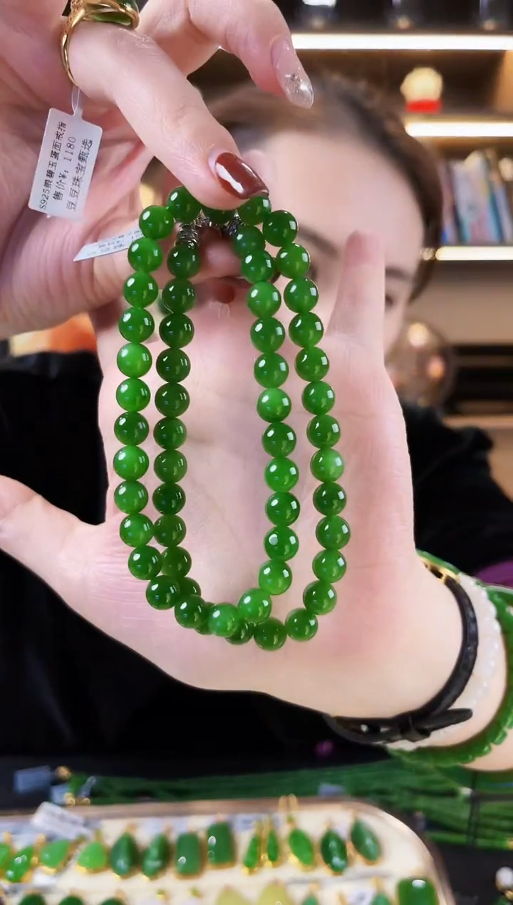 【闪购商品】和田玉·未镶嵌圆珠珠链一条