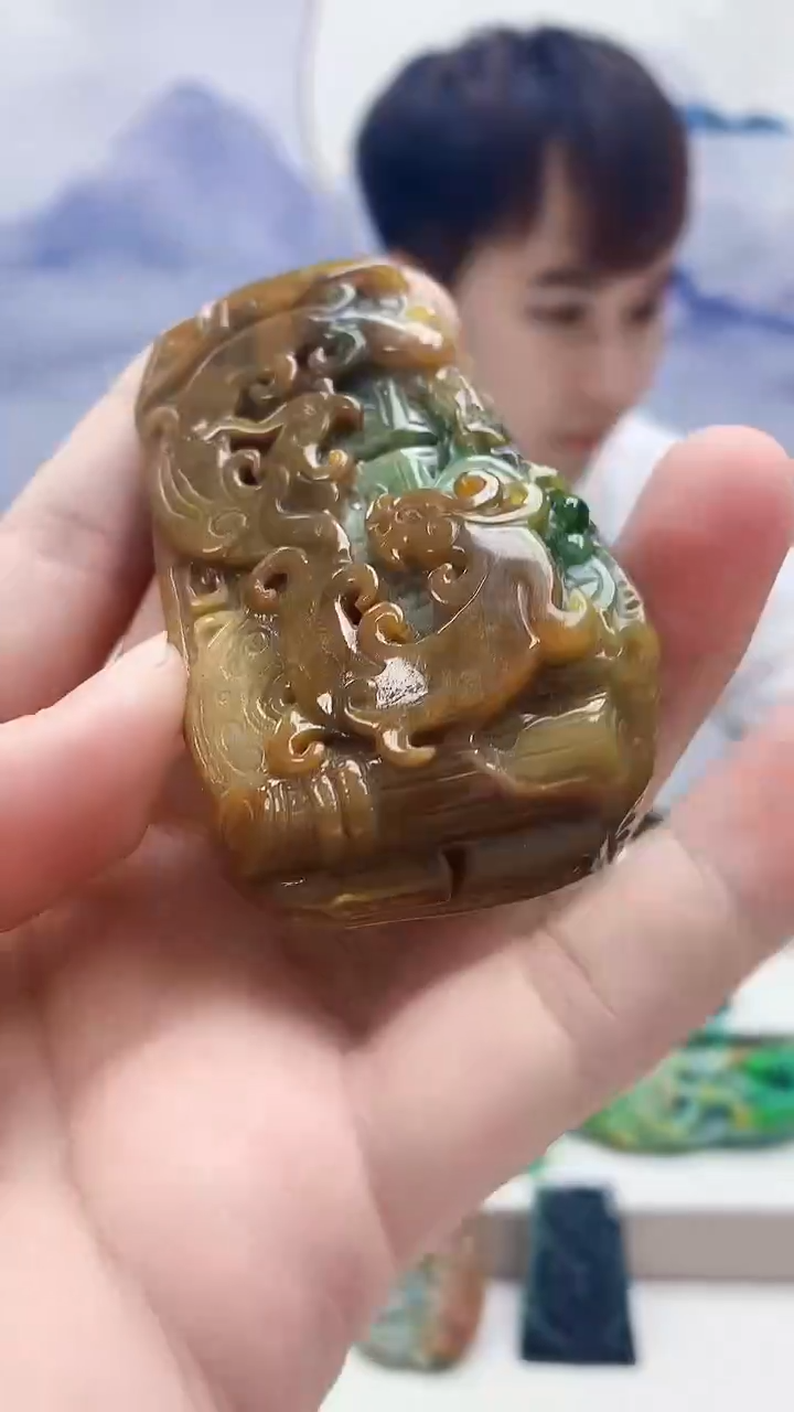 未镶嵌定制翡翠4868bb-毛货挂件47