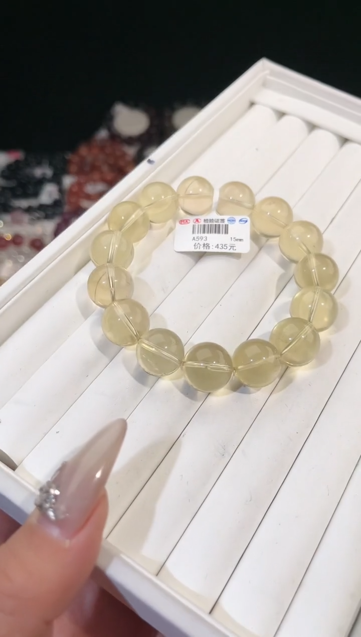 【闪购商品】水晶手链未镶嵌多样性发一黄泡泡15mm