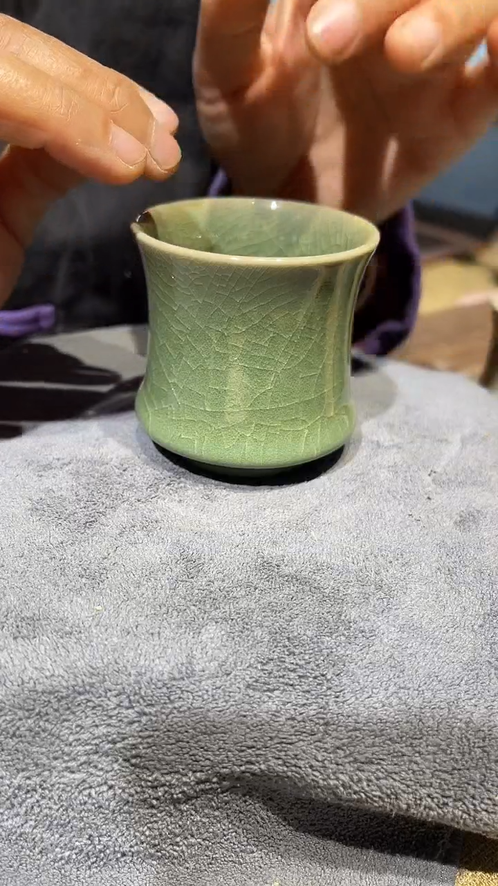 摆件陶原生态原矿青绿马蹄