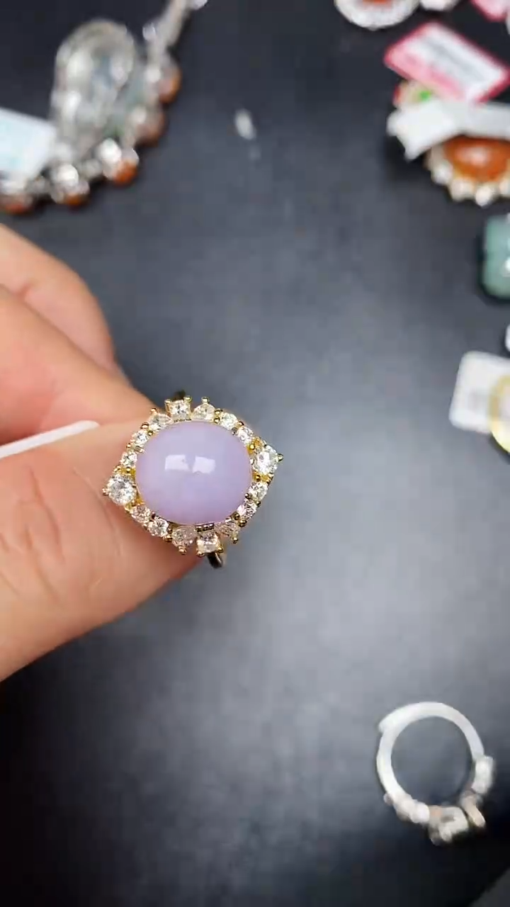 银S925镶嵌戒指翡翠1140