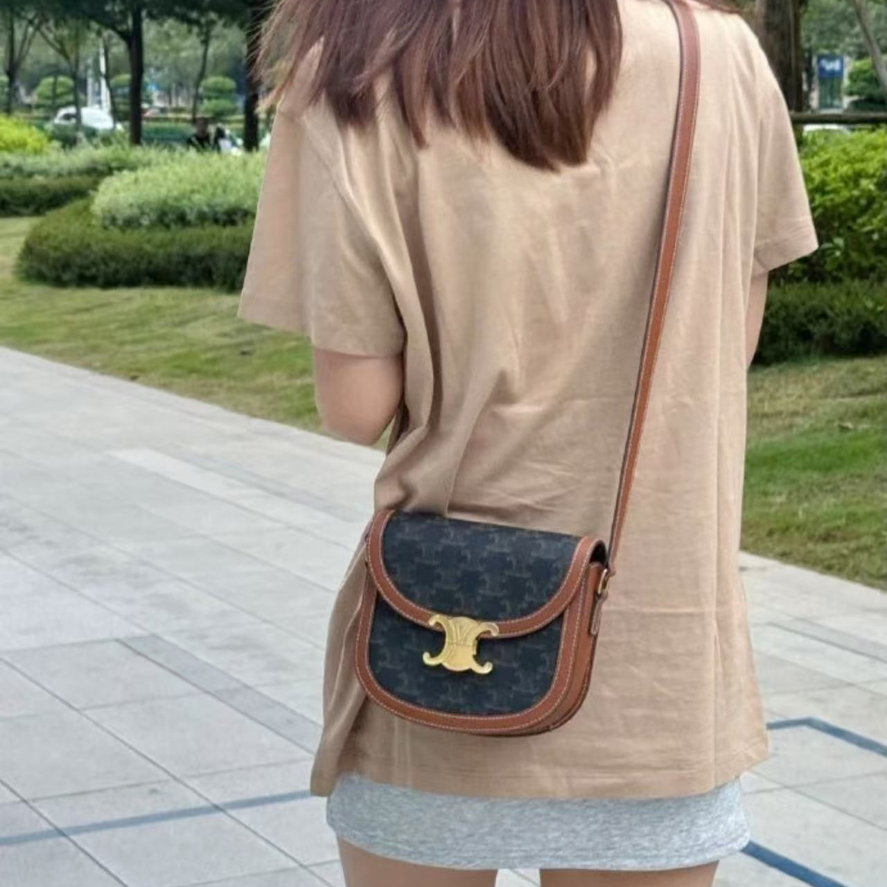 95新 Celine/思琳 坤球奢选celine凯旋门马鞍包