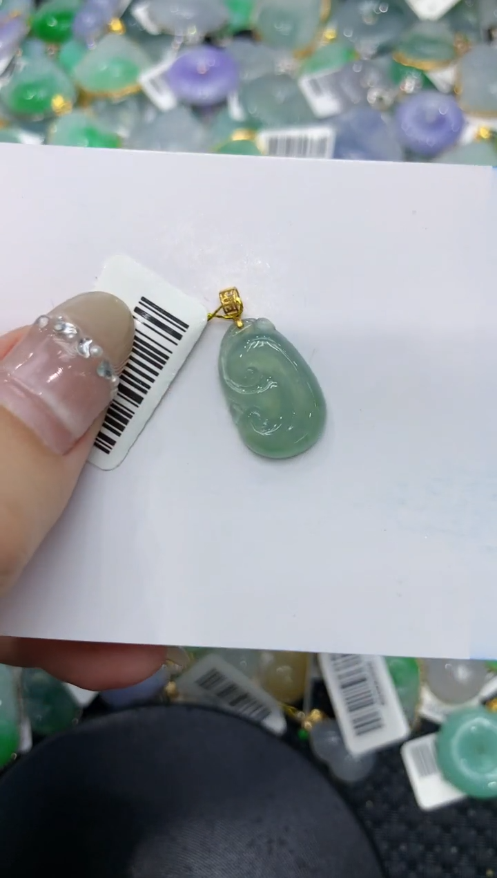 【闪购商品】翡翠颈饰18K金镶嵌222222222