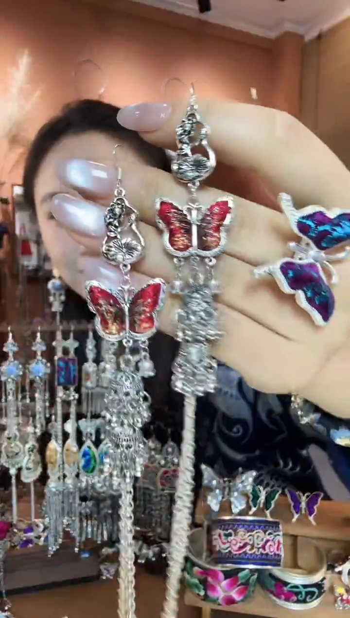 刺绣纯手工民族风耳环