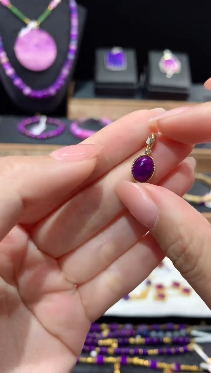 苏纪石（舒俱来）18K金镶嵌.吊坠