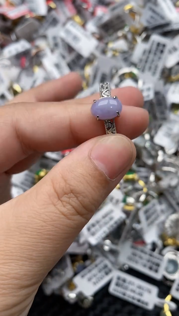 【闪购商品】翡翠戒指银S925镶嵌33333---7