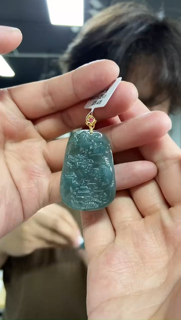 【闪购商品】翡翠颈饰银S925镶嵌多样性发其一颜色微差