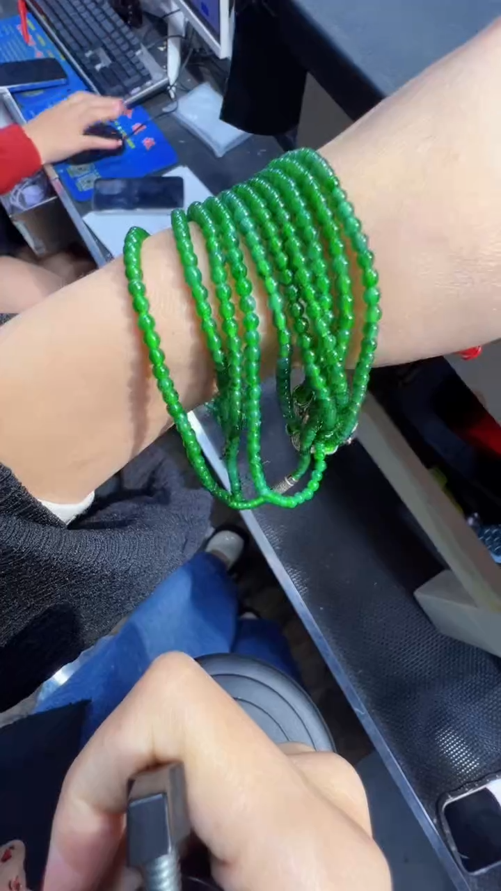 【闪购商品】定制翡翠未镶嵌珠链商品多样性发货1