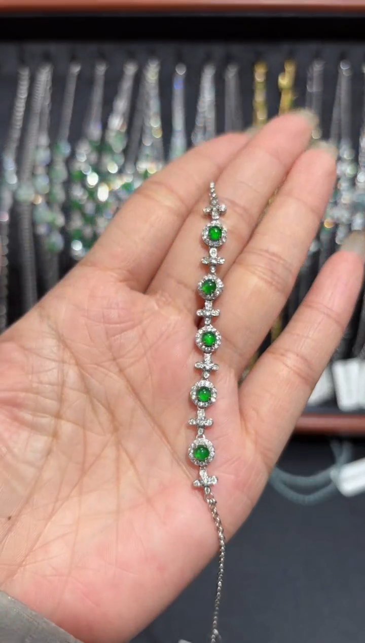 【闪购商品】翡翠颈饰银S925镶嵌蛋面/支持复检/一件