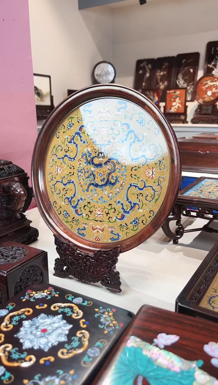 老挝大红酸枝 圆盘