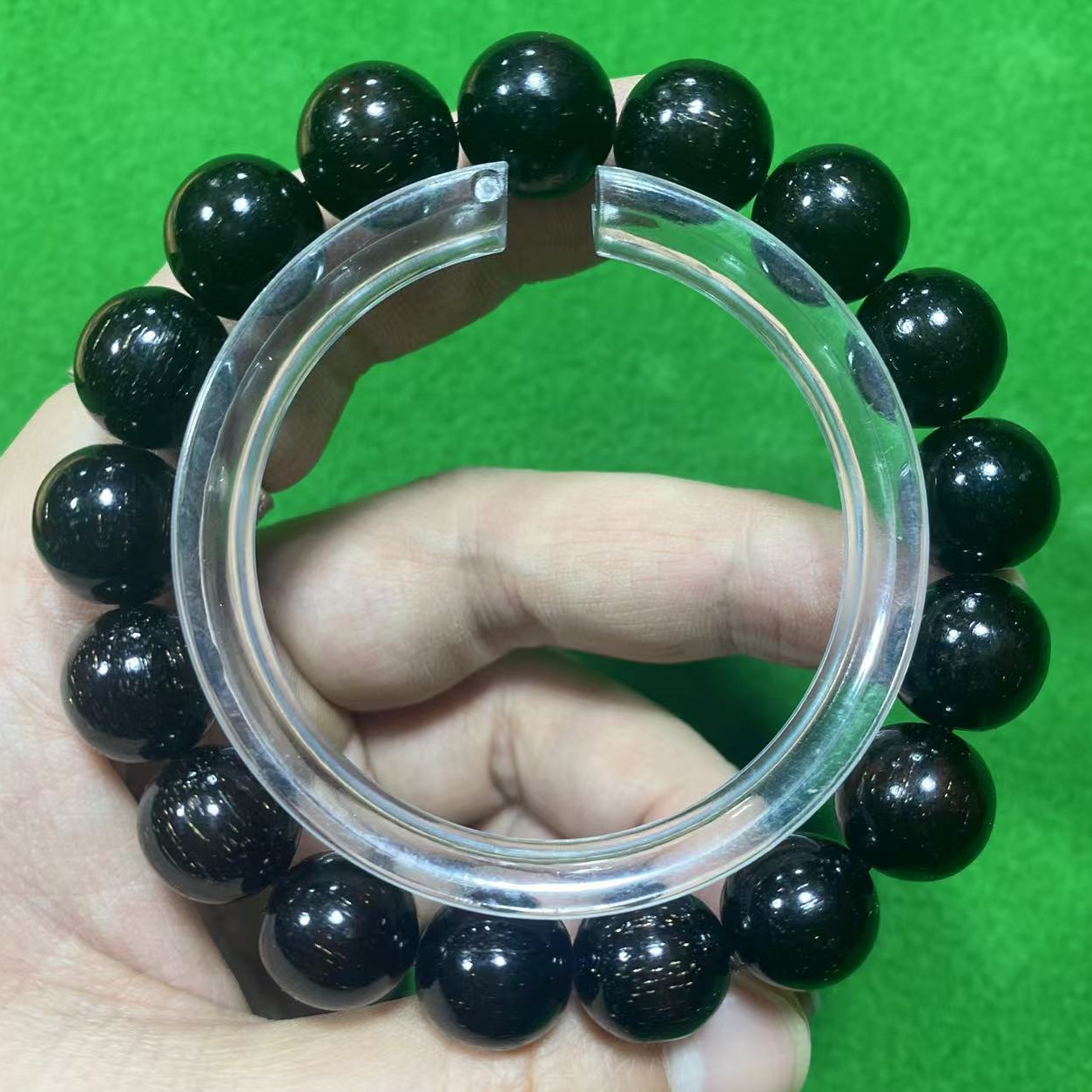 Z16 黑金金星紫檀卡1.2cm圆珠手串