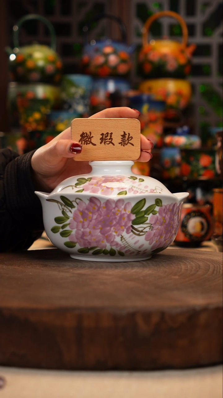 陶瓷油画手绘釉下彩微瑕
