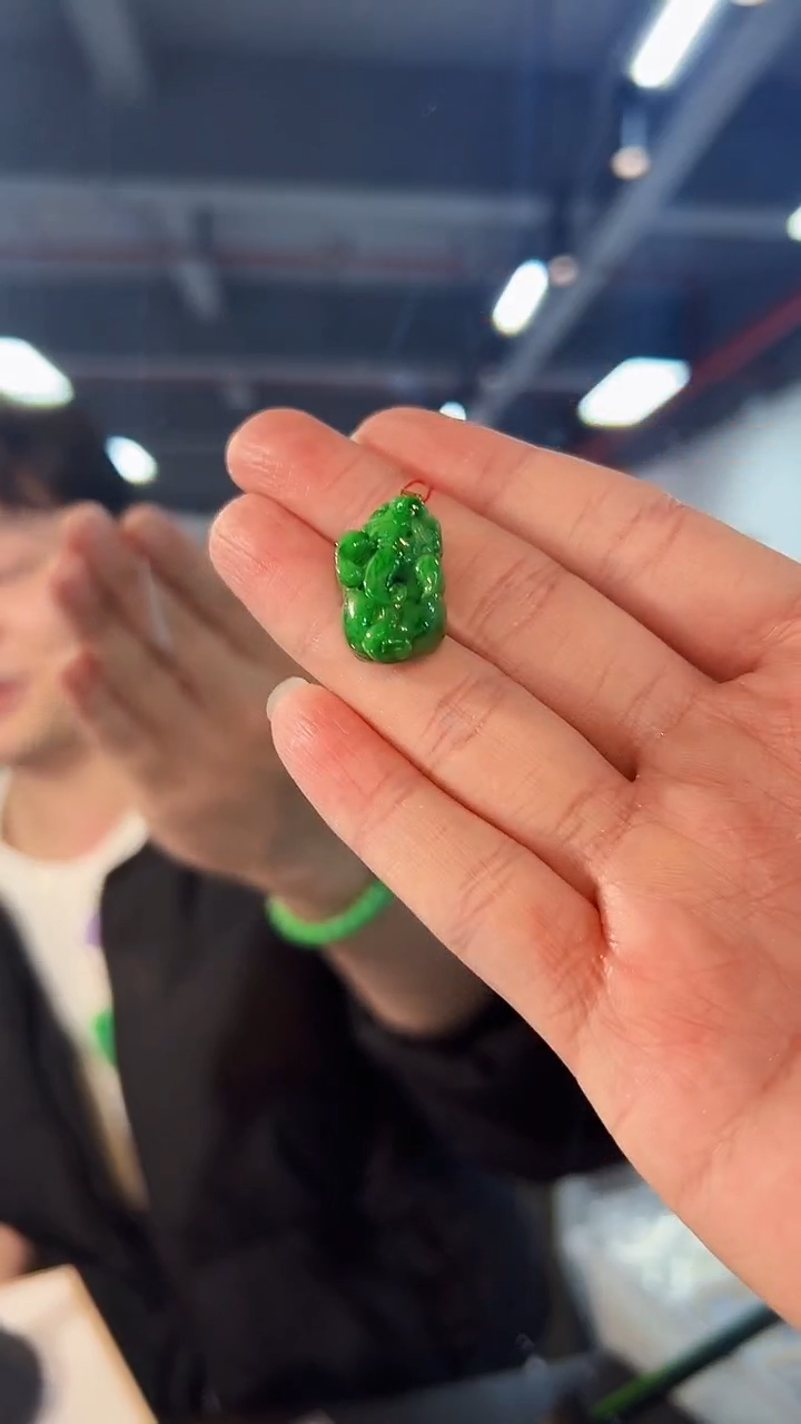 【闪购商品】翡翠颈饰18K金镶嵌缅料A货/支持复检/一件