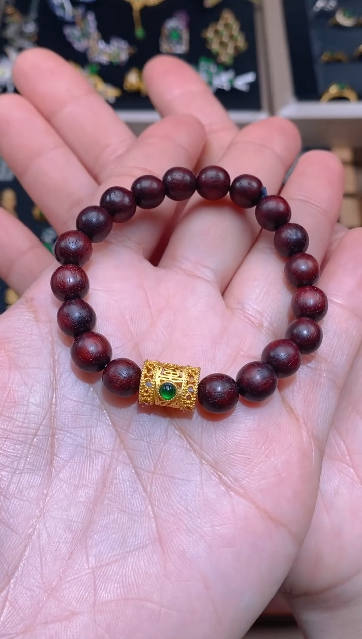 【闪购商品】翡翠耳饰银S925镶嵌手串