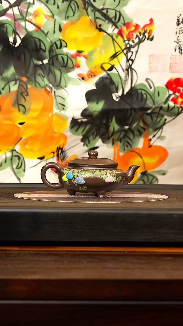 【闪购商品】紫砂茶壶SSH 黑朱泥 大彬如意 251cc