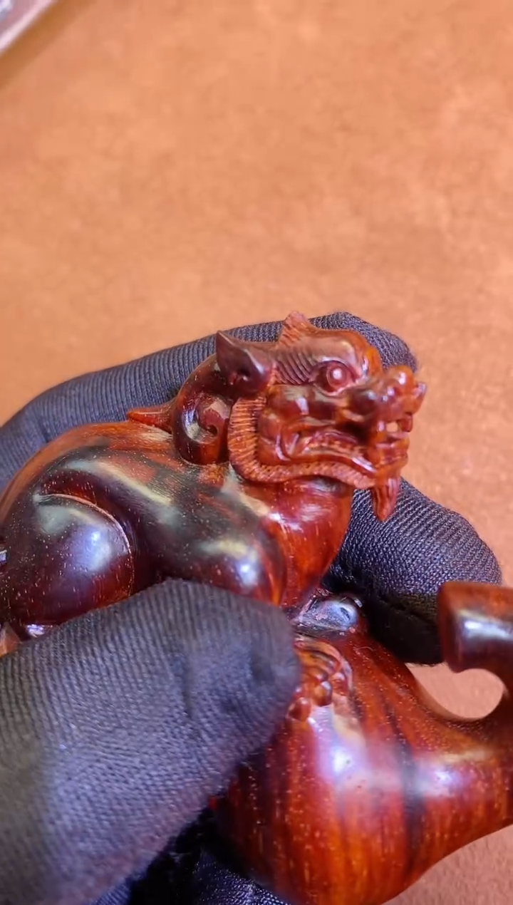 【闪购商品】小叶紫檀手把件福禄