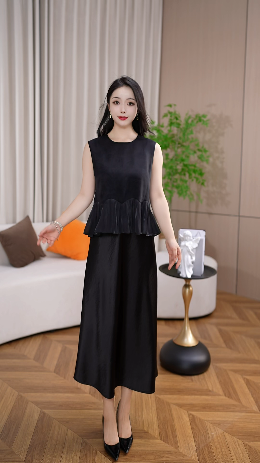 夜凝香DY010 夏季新款两件套显高显瘦气质轻奢连衣裙套装