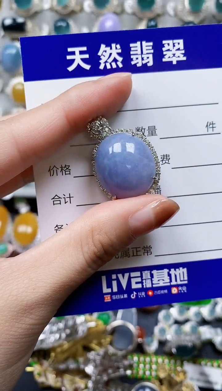 【闪购商品】翡翠颈饰银S925镶嵌0389