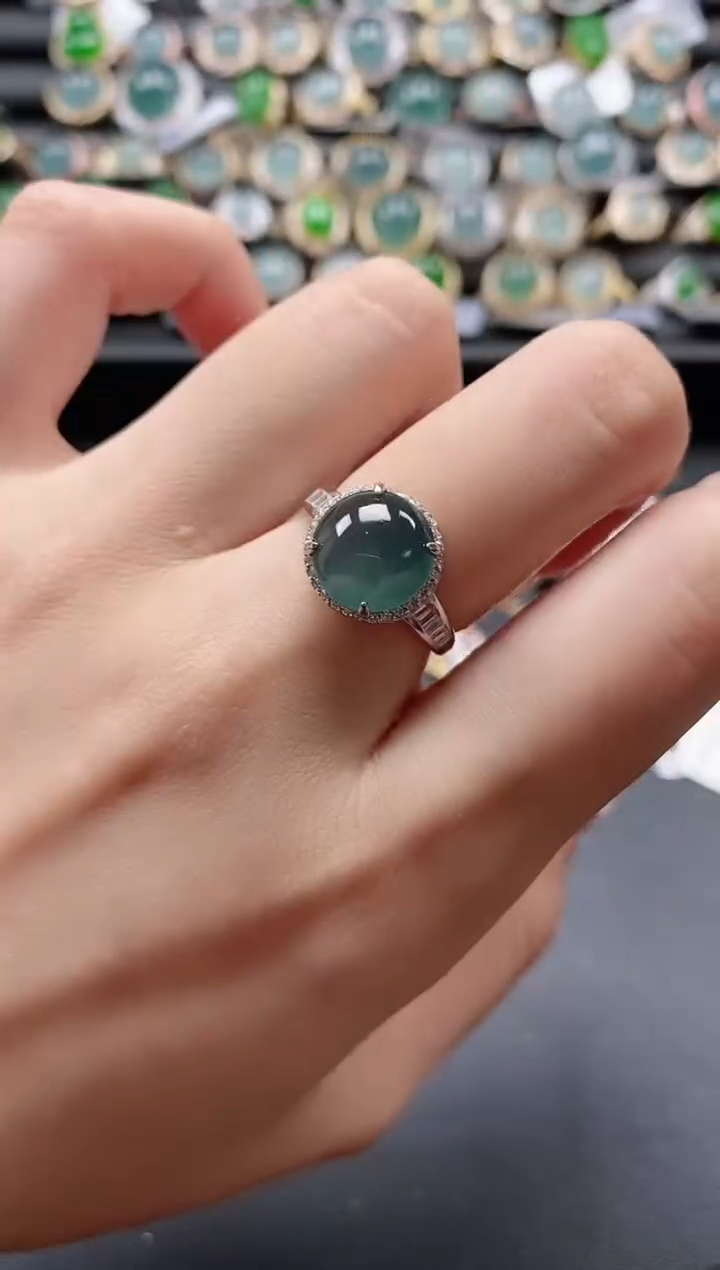 【闪购商品】翡翠戒指银S925镶嵌51151