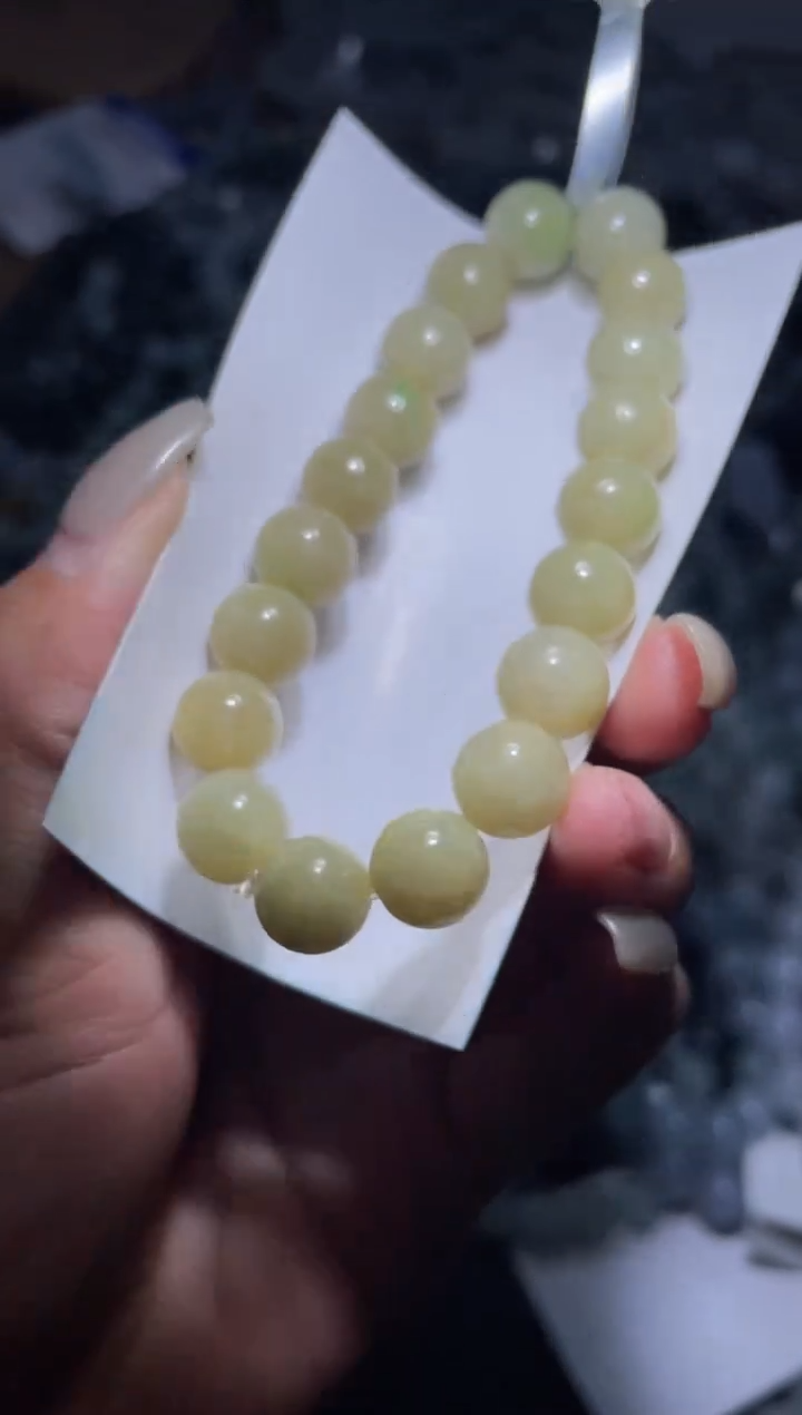 【闪购商品】定制翡翠未镶嵌天然缅甸A货翡翠手串27