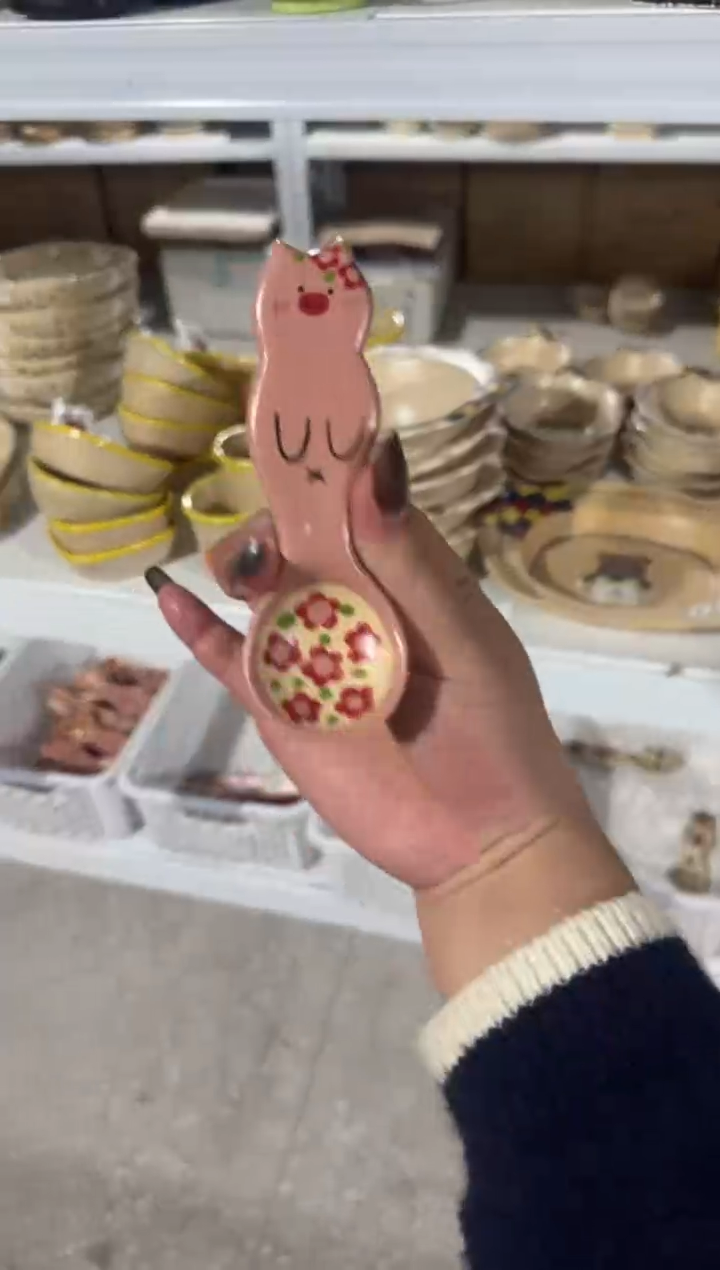 陶瓷猪猪勺子【十里高温釉下彩陶瓷】