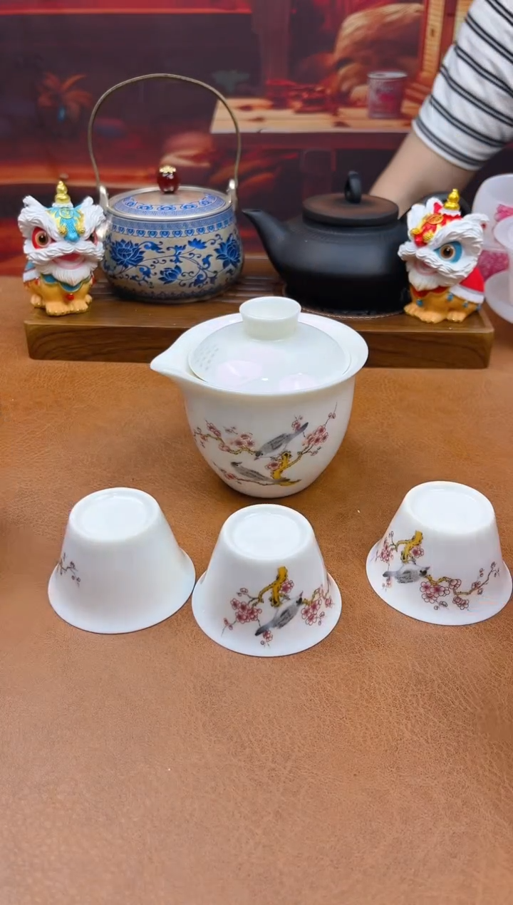 陶瓷茶具摆件旅行套组