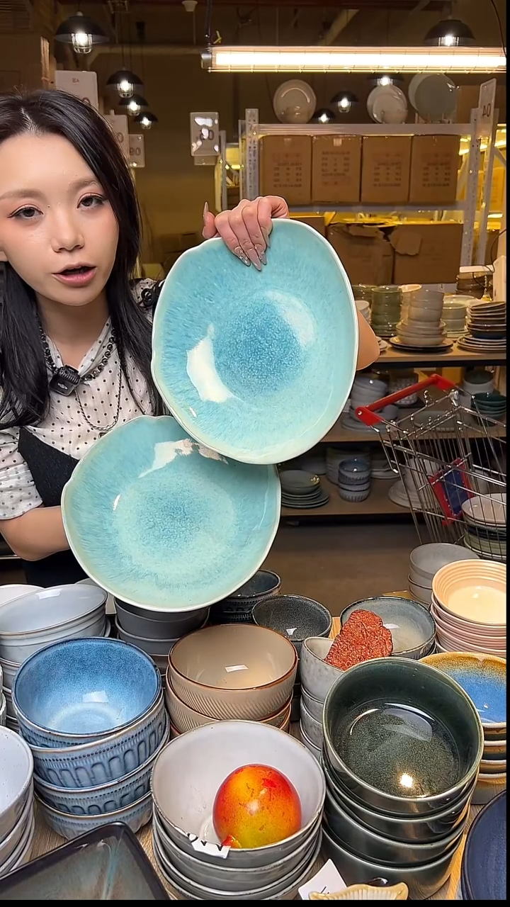 瓷219外贸尾货窑变釉下彩默外微瑕