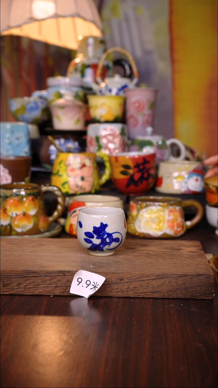 杯子陶泥垚手作 景德镇手工手绘陶瓷器物